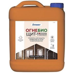 Огнебиозащитный препарат Огне-Биощит изумруд 10л Оптимист